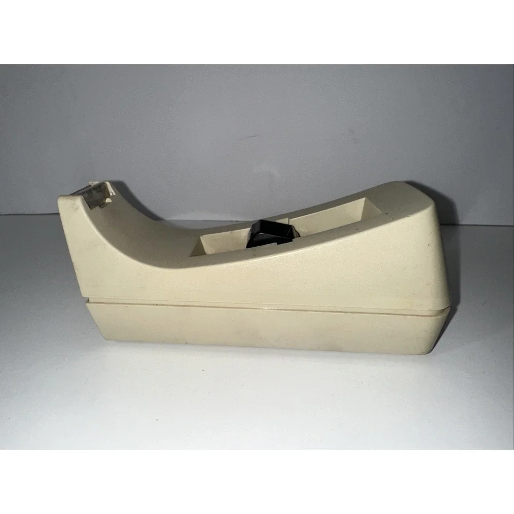 Vintage Scotch C-38 Weighted Desk Tape Dispenser 3M St‎ Paul MN 1980's Beige USA